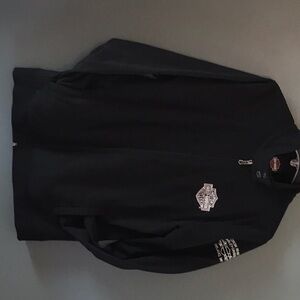 Harley-Davidson ladies snap collar zip crew.